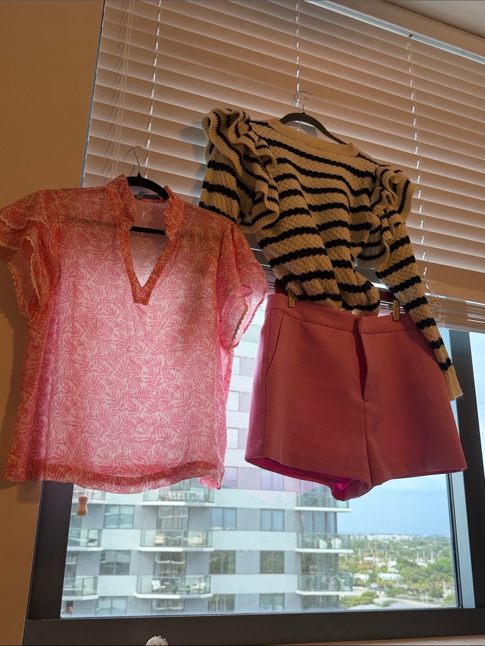 3 Piece Bundle- English Factory Shorts, JMclaughlin Print top, Zara Sweater. - Picture 2 of 2